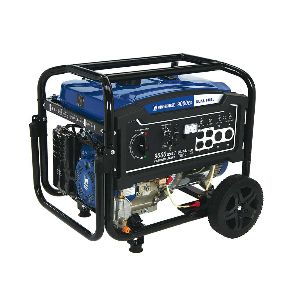 Powerhorse Dual Fuel Generator 9,000 Surge Watt Electric Start - 750133