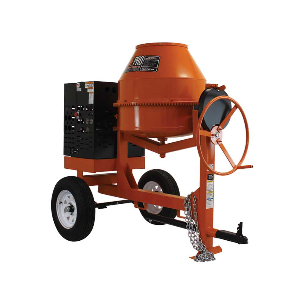 Brave Concrete Mixer 9 Cu. Ft. Steel Drum Honda GX270 - BRPCM109H