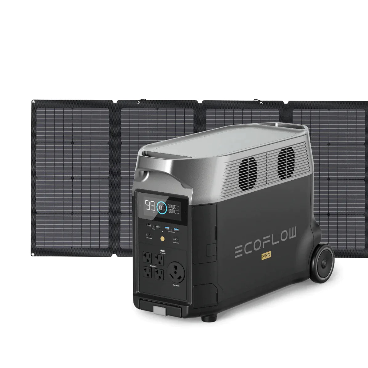 EcoFlow DELTA Pro + 220W Portable Solar Panel - 1/2/3 TMR500-MS430/2MS430/3MS430-US